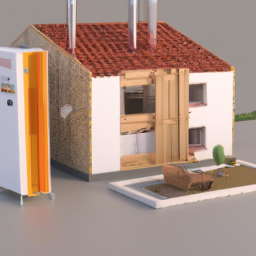 Calefacción y ahorro de construcción prefabricada